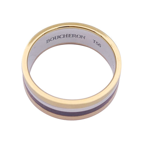 Bague 56 Bague Boucheron "My First Quatre", deux ors et acier. 58 Facettes 33324
