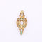 Pendentif Pendentif or jaune serti d’émeraudes, diamants et opale 58 Facettes
