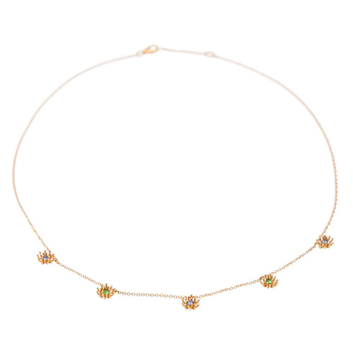 Collier Mellerio Collier Le petit Cactus Or rose Saphir 58 Facettes 3112161CN