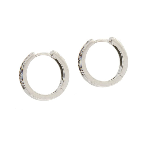 Boucles d'oreilles Boucles d'oreilles créoles avec diamants 58 Facettes 13347