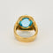 Bague 55 Bague cocktail or jaune et aigue marine 58 Facettes CHAL0444