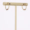 Boucles d'oreilles Petites créoles or jaune saphirs 58 Facettes CVBO31