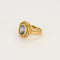 Bague 51 Bague jonc or jaune, saphir et diamants 58 Facettes PAL32302