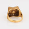 Bague 51 Bague carrée en or jaune, diamant et émail bleu royal 58 Facettes G13643