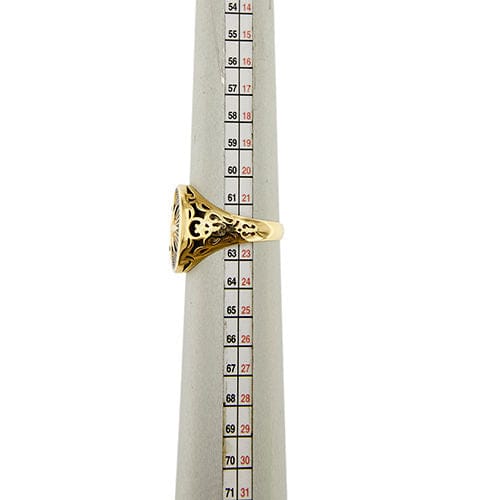 Bague 62 Bague bouclier en or jaune pour homme 58 Facettes 33408