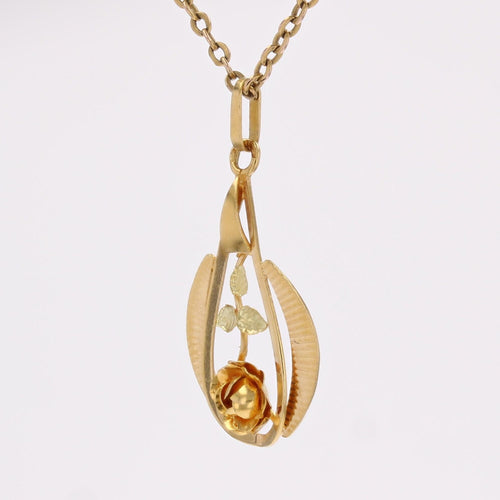 Pendentif Pendentif ancien à la rose 58 Facettes 25-094