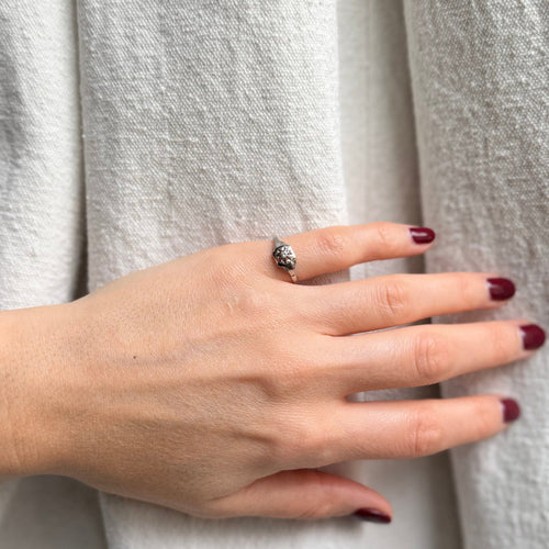 Bague 49 Bague solitaire Art déco en or blanc 18k et diamant taille brillant 58 Facettes