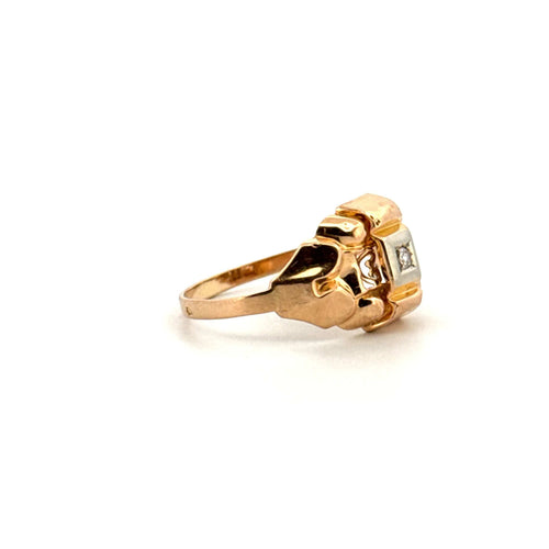 Bague 59 Bague Tank Or Jaune 18k & Diamant 58 Facettes 65-GS35530