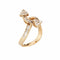 Bague 52.5 Bague de contournement de flèche de diamant vintage en or jaune 14 carats 58 Facettes G12644