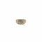 Bague Petite chevalière or jaune et blanc pavage diamants 58 Facettes REF24061-224