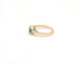 Anello in oro giallo con smeraldo e diamanti taper 58 Facettes