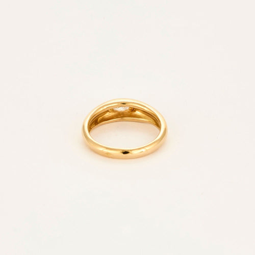 52.5 Bague Jonc or jaune, diamant Marquise 58 Facettes 1
