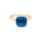 53 Bague Pomellato, "Nudo Classic", or blanc, or rose, topaze blue London. 58 Facettes 34222