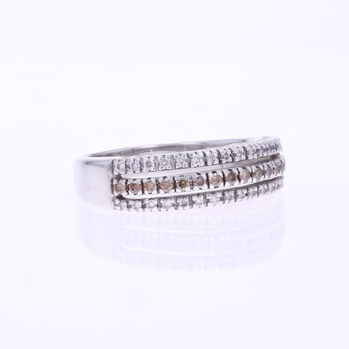 Bague 52 Bague jonc triple rang diamants 58 Facettes 20-040