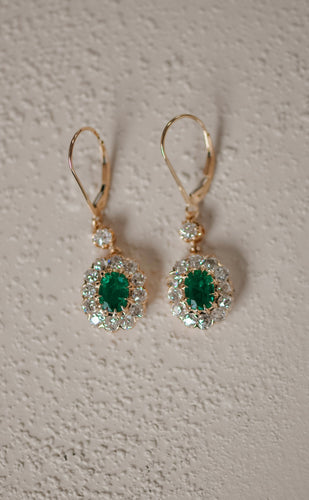 Antique emerald earrings