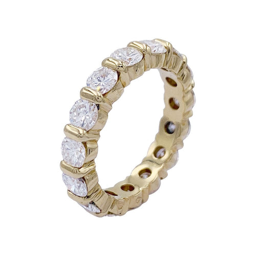 Bague 50 Alliance or jaune, diamants. 58 Facettes 32497