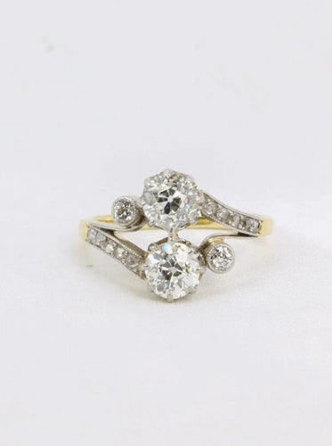 Bague 56 Bague toi et moi or diamants 58 Facettes J187