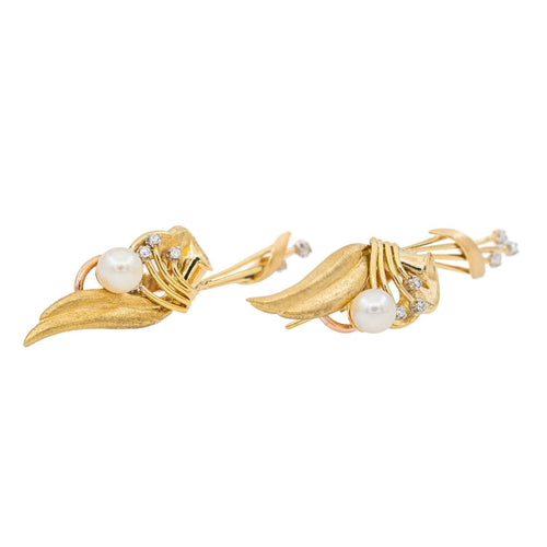Boucles d'oreilles Boucles d'oreilles Pendantes Or jaune Perle de culture 58 Facettes 3132896RV