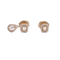 Boucles d'oreilles Paire de puces d'oreilles Messika, collection "My Twin", or rose et diamants 58 Facettes 34355
