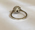 Bague 49.5 Bague de fiançailles vintage en or blanc avec rosette et diamants 58 Facettes