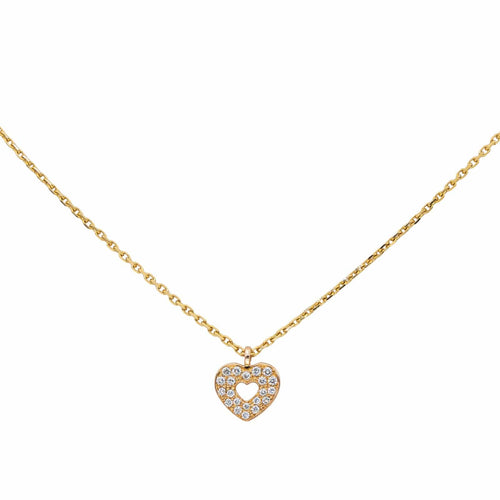 Collier Poiray Collier Coeur Coeur secret Or jaune Diamant 58 Facettes 2841922CN