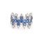 Bague 51 Bague Large Bande Saphir Diamant Or Blanc 58 Facettes G13356