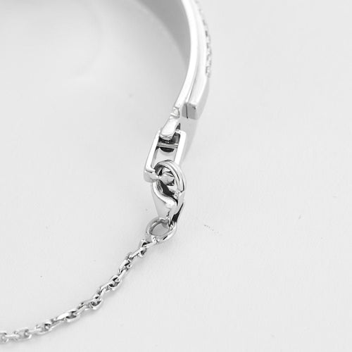 Bracelet Bracelet Messika Kate Bangle en or blanc et diamants 58 Facettes