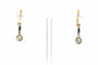 Boucles d'oreilles Boucles d'oreilles Art Déco or jaune serties de saphirs blancs 58 Facettes B773