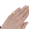 Bague 47 Bague godrons en or jaune et diamants. 58 Facettes 34440