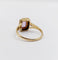 Bague 55 Bague pompadour or jaune, platine, améthyste et diamants taille rose (circa 1910) 58 Facettes A05298