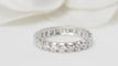 Bague 48 Alliance tour complet en or blanc et diamants 58 Facettes 30686