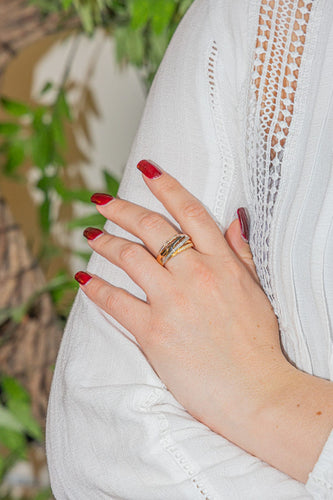 Bague 56 Bague Or jaune, Or blanc, Or rose Diamant 58 Facettes 2973882CN