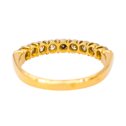 Bague 49 Bague Demi alliance Or jaune Diamant 58 Facettes 4195196CN