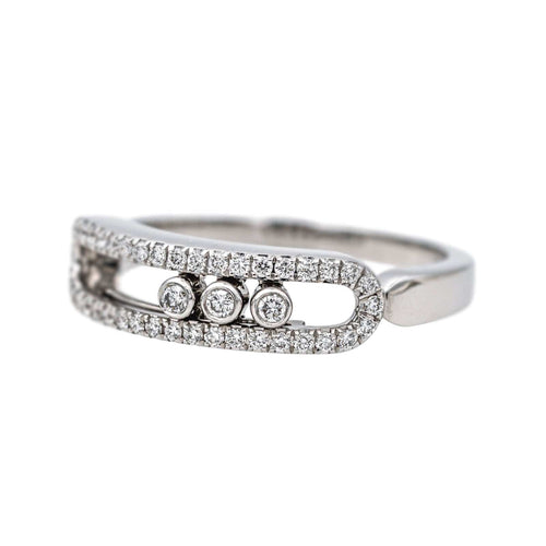 Bague 53 Messika Bague  Baby Move Or blanc Diamant 58 Facettes 4342797RV