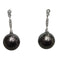 Boucles d'oreilles Boucles d'oreilles - Boucles d'oreilles en perles de Tahiti, or blanc 18 carats et diamants 58 Facettes T163