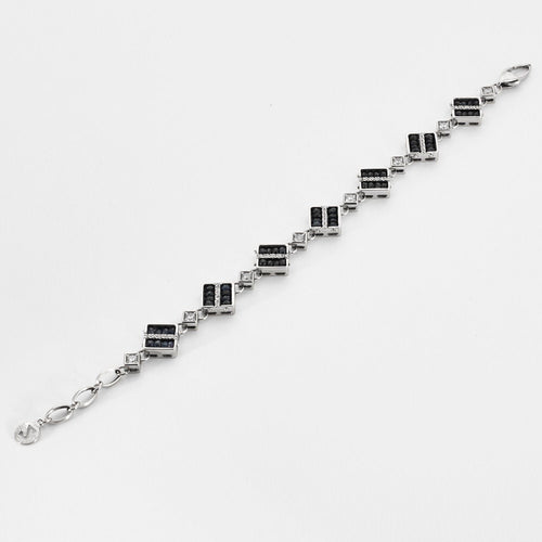 Bracelet Bracelet or blanc saphirs 58 Facettes LP75/1