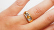 Bague Bague Clozeau en or jaune, citrine et résine 58 Facettes 30473