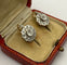 Boucles d'oreilles Dormeuses anciennes or jaune, platine, diamants 58 Facettes