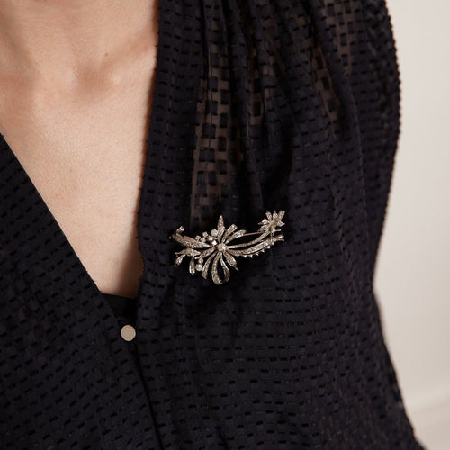 Broche BROCHE AU DESIGN RÉTRO DES ANNÉES 40 - Réf. Q570A (809) 58 Facettes Q570A (809)