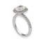 Solitaire or 14k diamant coussin 1,80 ct GIA + 0,35 ct - Taille 50