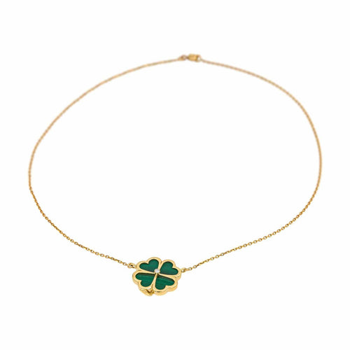 Collier Collier Or jaune Malachite, Diamant 58 Facettes 4891395CN