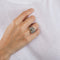 Bague 51 Bague Tank or gris et jaune avec diamants 58 Facettes GU59