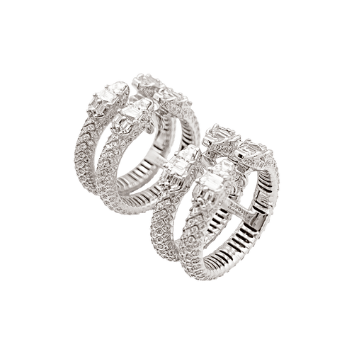 Boucles d'oreilles Boucles d'oreilles Repossi "Ophydienne", or blanc, diamants. 58 Facettes 34265