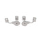Dinh Van Boucles d'oreilles Cube Or blanc Diamant