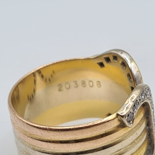 Bague 48.5 Cartier - Bague 3 ors 18 carats sertie de diamants 58 Facettes