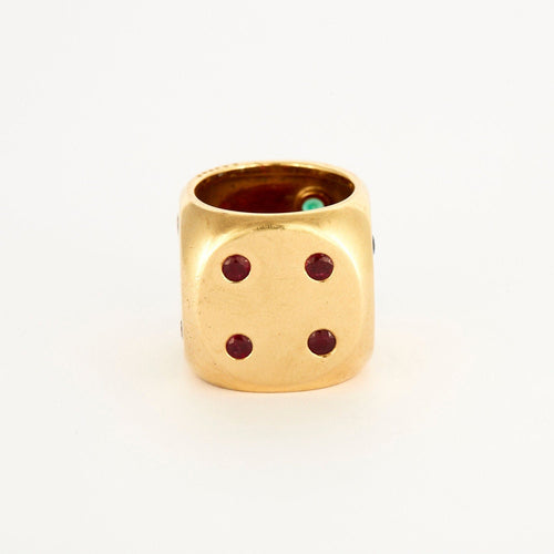 Bague Bague Dé à jouer 58 Facettes LP681