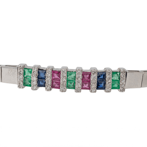 Bracelet Bracelet Or blanc Emeraude 58 Facettes 2834271CN