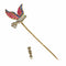 Broche Pince à cravate vintage d'inspiration Art déco représentant un oiseau volant avec des pierres précieuses multicolores 58 Facettes 24204-0272