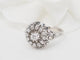Bague 60 Bague vintage en or blanc, platine et diamants 58 Facettes 33098