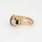 Antique Art Nouveau Moonstone Ring Sz 4.75 Nude Figural Vintage 14k Yellow Gold 58 Facettes G14162